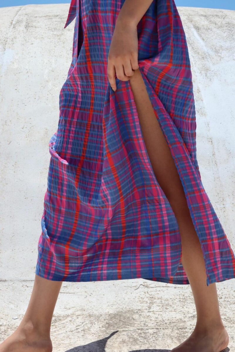 Kaftan Duo à Carreaux en Coton – Image 6